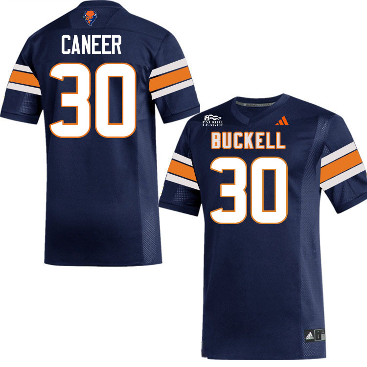 Bucknell Bison #30 William Caneer College Football Jerseys,Uniforms-Navy